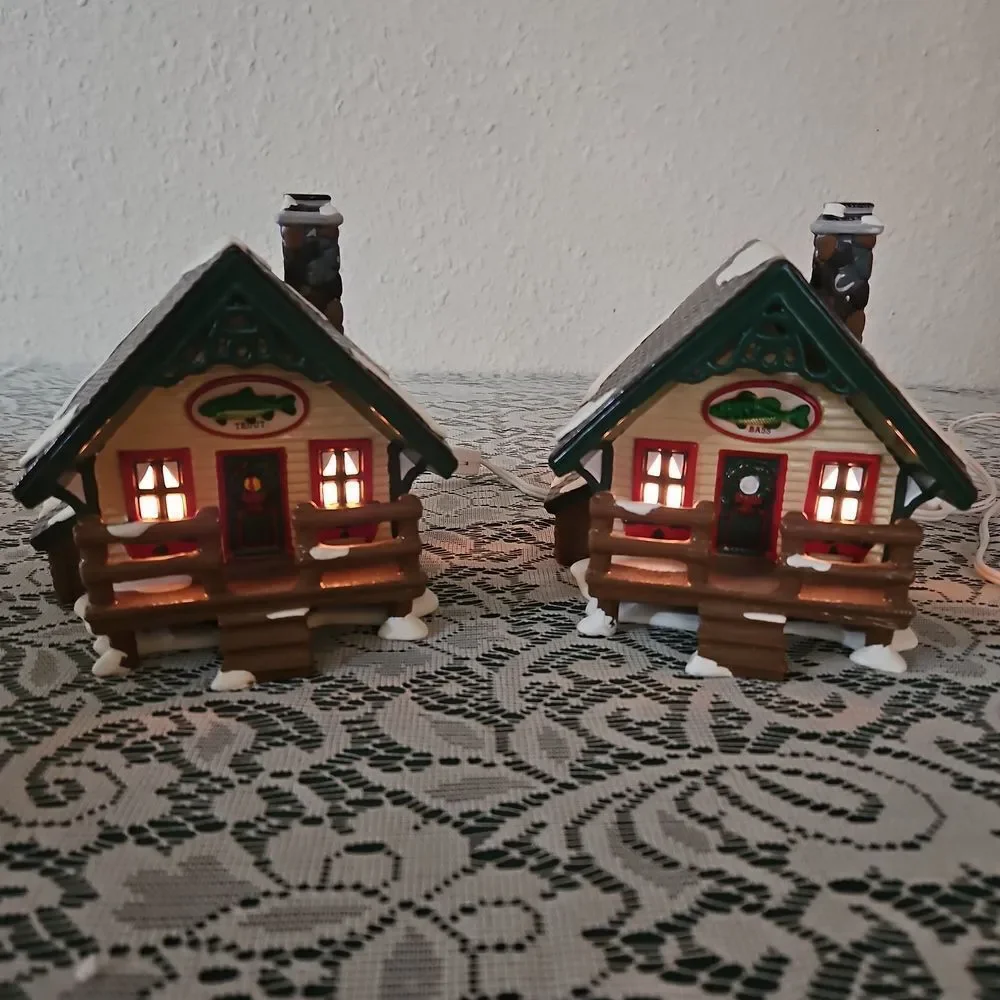 Set of 2 Department 56 Fisherman's Nook Cabin